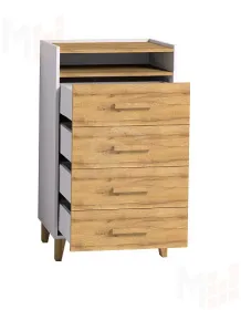 Комод  Айрис 45 Белый/Дуб золотистый