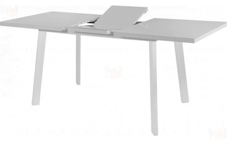 Стол раскладной стеклянный Лаки Лофт 140 Белый/Белый