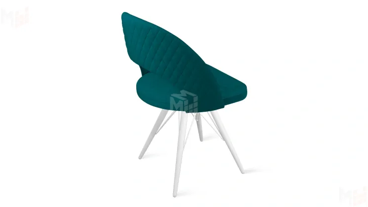 Стул Гэтсби К3 Белый матовый, Велюр Confetti Izumrud