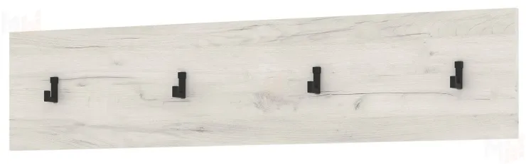 Панель с крючками ГРЕТТА 900  Дуб Крафт белый