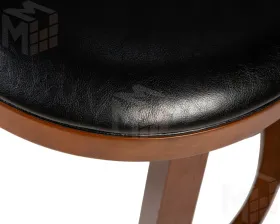 Круглый барный табурет DOBRIN BOB BAR (шоколад, черный)