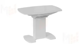 Стол обеденный Портофино - СМ(ТД)-105.01.11(1) Белый глянец, Стекло белое