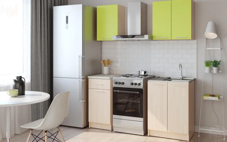Кухня НК-мебель Ника 1000 Дуб кремона/ Лайм