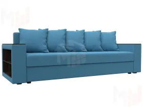 Диван прямой Дубай Лайт полки слева ( Голубой )