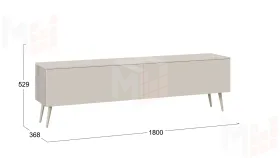 Тумба ТВ Порто с опорами - СМ-393.03.011  Баттл Рок, Сантьяго софт