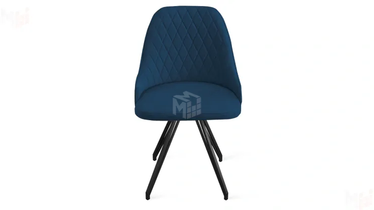 Стул Гранд К4 Черный муар Велюр Confetti Blue