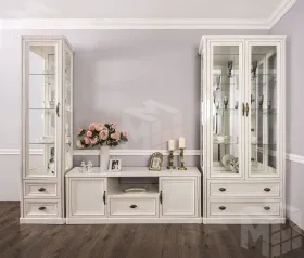 Витрина Натали 2-ств белый глянец