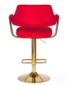 Стул барный DOBRIN CHARLY GOLD (красный велюр (MJ9-45))