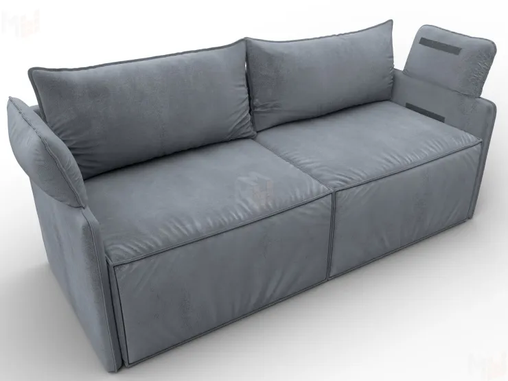 Диван прямой модульный Лига-106 ( TOWER 10 серый )