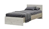 Кровать КР 554 Басса дуб крафт серый - дуб крафт белый