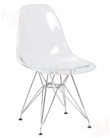 Стул обеденный DOBRIN DSR CASPER (ножки хром, цвет прозрачный)