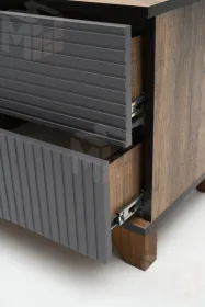 Тумба под ТВ Копенгаген с нишей (дуб самдал/серый графит)