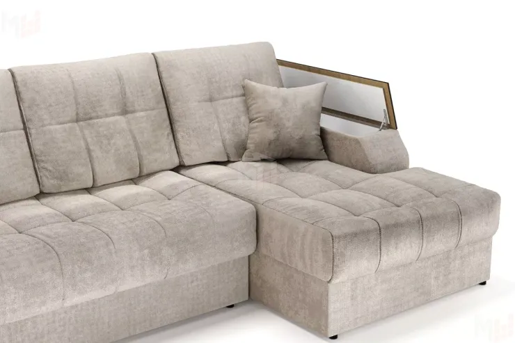 Угловой диван-кровать Лас-Вегас Бежевый правый 