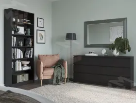 Комод Varma 6D шпон ясень черный