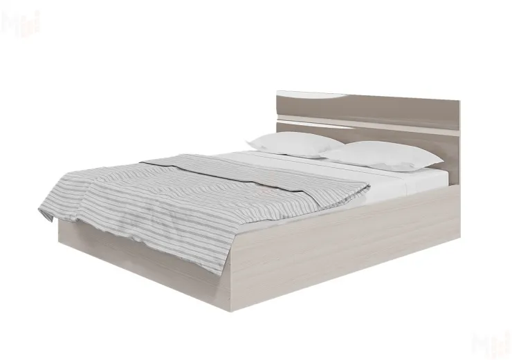 Кровать Ненси 1,4 с подъемным механизмом (ясень/капучино глянец)