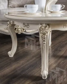 Столик круглый Джоконда крем глянец 