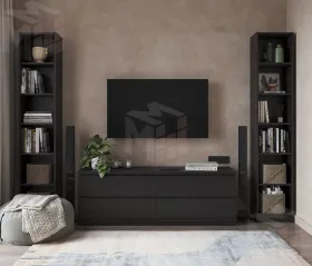 Комод Varma 4D шпон ясень черный