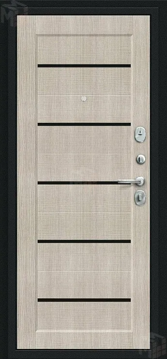 Входная металлическая дверь Борн Букле черное/Cappuccino Veralinga