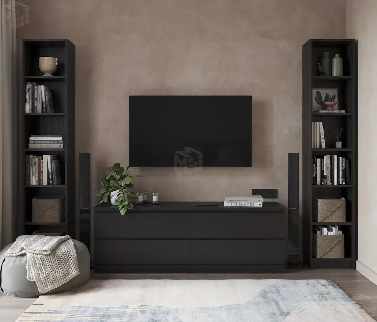 Комод Varma 4D шпон ясень черный