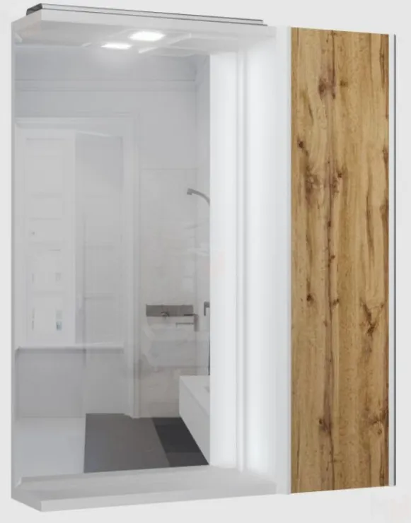 Шкаф-зеркало Uno 60 Эл. левый/правый Домино