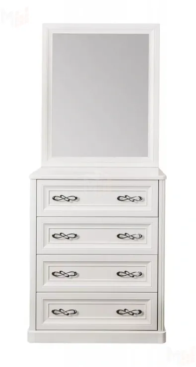 Комод Мишель 4 ящ. узкий белый матовый