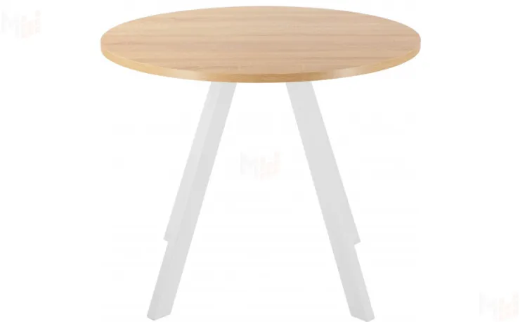 Стол Лаки Лофт D90 Дуб сонома / Белый