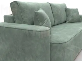 Диван прямой Лига-118 НПБ ( BRUT 08 зеленый )