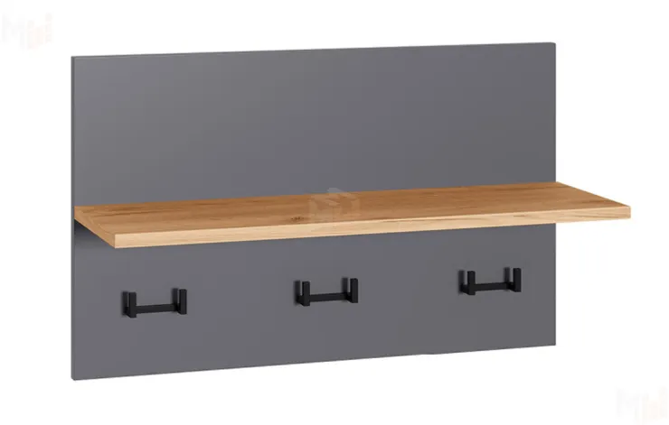 Вешалка  Октава серый графит 15.14.01