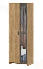 Шкаф двухстворчатый МСП 1  Дуб Золотой / Камень Тёмный