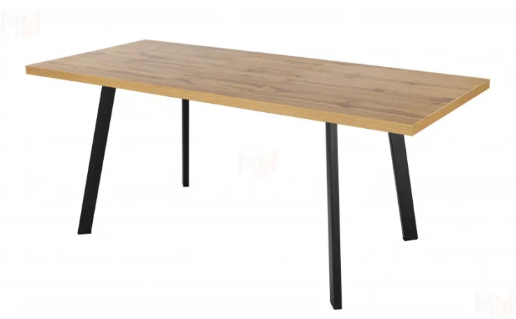 Стол раскладной Лаки Лофт 140 Дуб Вотан/Черный