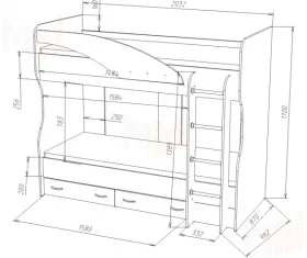 Двухъярусная кровать Фанки Соло 4