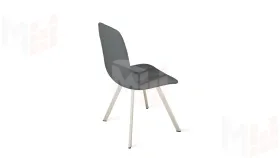 Стул Бруно (паук Т2) Бежевый муар, Кожзам Серый