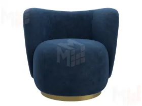 Кресло Лига-072 ( велюр BRUT 11 синий )