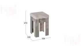 Банкетка Ганновер Дуб Сонома трюфель, Рогожка Capri Бежевая