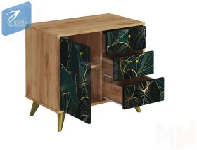 Комод Фьюжн КМ-002 крафт золотой/Tropical