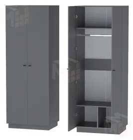 Шкаф ШК-1 Квадро Графит