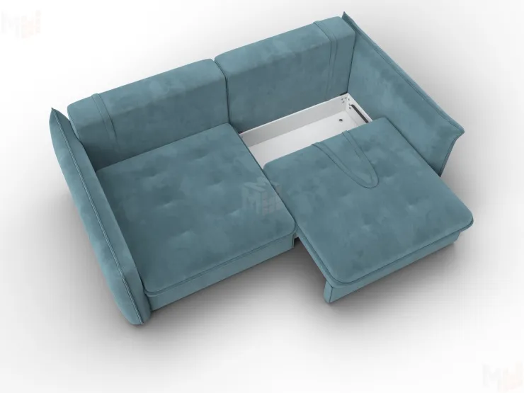 Диван прямой Лига-100 НПБ ( SEVEN 113 бирюзовый )