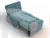Кресло-кровать Лига-107 (80) ( SEVEN 113 бирюзовый )