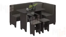 Кухонный уголок Техас Исп.1 Венге, Экокожа коричневая