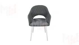 Стул София Т6 Белый муар, Велюр  D016 темно-серый