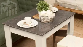 Стол обеденный Промо тип 1 Белый, Ателье темный