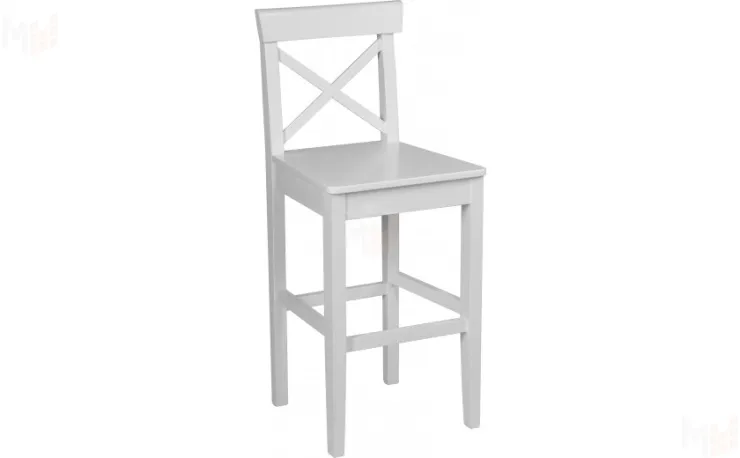 Стул полубарный деревянный с жестким сиденьем Бергольф Белый