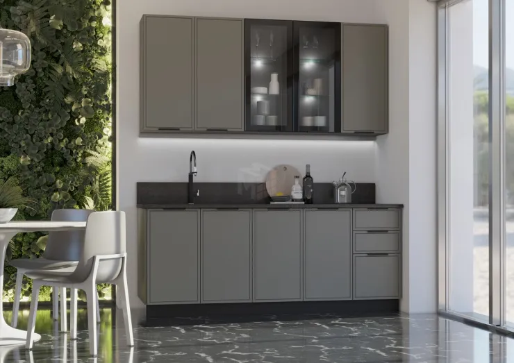 Кухня Николь 2,0/900 (холст вулканический)