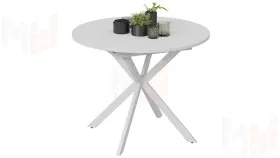 Стол обеденный раздвижной Мэдисон Тип 1 Белый муар, Белый