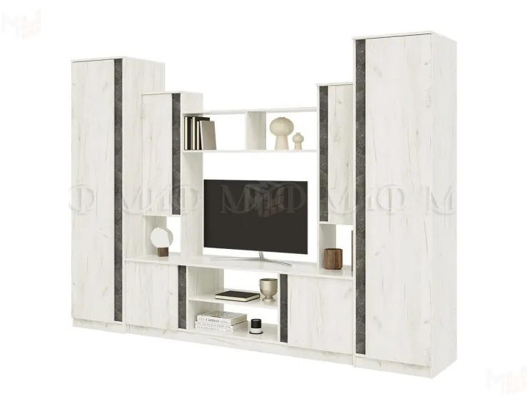 Гостиная Атлантида-5, крафт белый/бетон