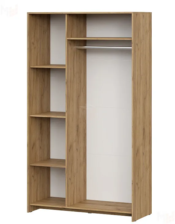 Шкаф трехстворчатый МСП 1 Дуб Золотой / Камень Тёмный