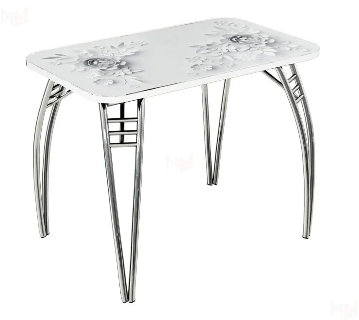 Стол прямоугольный с фотопечатью 3D, ноги паук