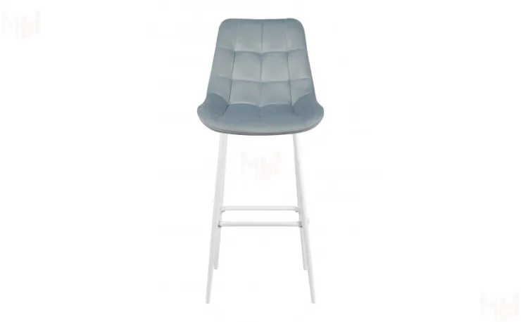 Барный поворотный стул Эйден Confetti dusty blue/белый