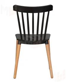 Стул обеденный DOBRIN THEO (ножки светлый бук, цвет черный (B-03))