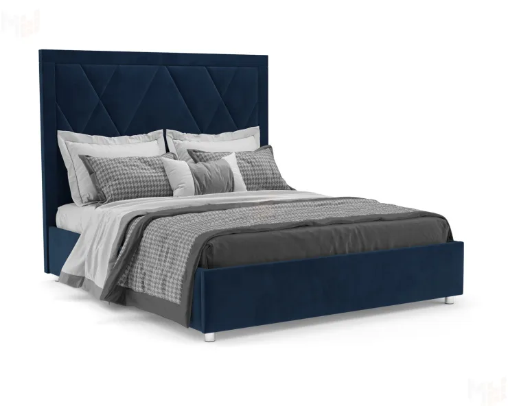 Кровать Треви 140 см (Темно-синий - Luna 034)